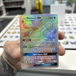 Pokemon TCG Blastoise GX Secret Rare Card 218/214 Unbroken Bonds - Image 5