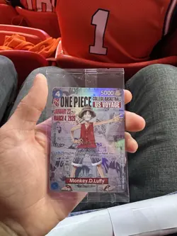 One Piece Card Game Monkey D. Luffy Promo US Voyage College Basketball 2026 Holo - Image 1