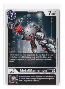 Digimon Card - MetalMamemon EX1-050 - Bandai Classic Collection - Image 1