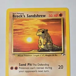 Brock's Sandshrew 72/132 Gym Heroes WotC Pokemon TCG 2000 Common Card 50HP Lv20 - Image 2