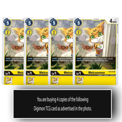 Meicoomon - BT4-041 - Common Digimon TCG Card Playset Yellow - Image 1