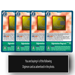 Digivolution Plug-In S EX2-070 C Common Green Digimion TCG Card Playset - Image 1