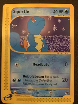 Pokemon Squirtle TCG Expedition Base Set Card 132/165 Regular Common Vintage - Image 1