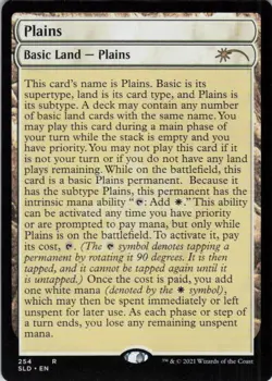 MTG Plains (254) | NM | Secret Lair The Full-Text Lands {SLD} - Image 1