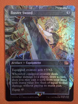 BUSTER SWORD MAGIC: THE GATHERING FINAL FANTASY #0351 BORDERLESS FOIL - Image 1