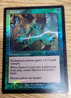 Magic The Gathering MTG Urza's Legacy Rancor FOIL MP - Image 1