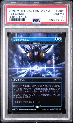 2025 MTG JPN PROMOS FINAL FANTASY BUY-A-BOX PLAY #0001 FATALISM PSA 10 - Image 1