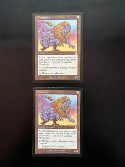 MtG Urza's Destiny 2 x Masticore - c70f - see picts for condition - Image 1