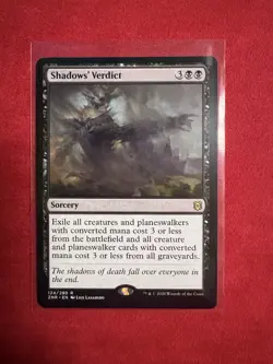 Shadows' Verdict - Zendikar Rising ZNR - Magic The Gathering MTG Rare NM #124 - Image 1