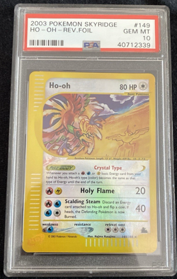 PSA 10 - Pokemon Crystal HO-OH - Skyridge Reverse Holo Foil - 149/144 Gem Mint - Image 1