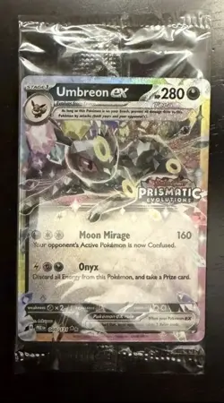 Pokemon Prismatic Evolutions Stamped Promo Umbreon ex 060/131 Sealed! - Image 1