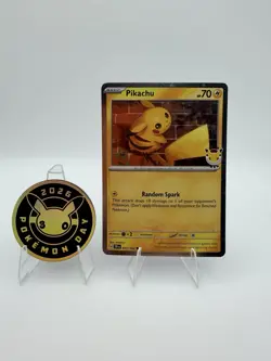 Pokemon TCG Pikachu Pokemon Day 2026 Promo And Coin Collectible - Image 1