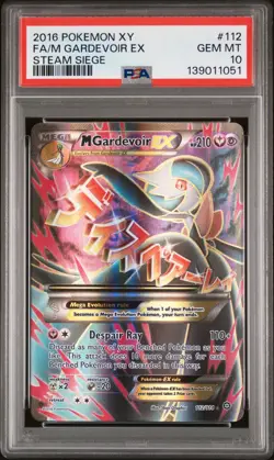 FA/M GARDEVOIR EX STEAM SIEGE PSA 10 2016 POKEMON XY STEAM SIEGE #112 - Image 1