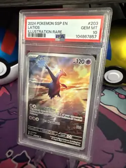 Pokemon Latios Surging Sparks Illustration Rare #203 PSA 10 Gem Mint - Image 2