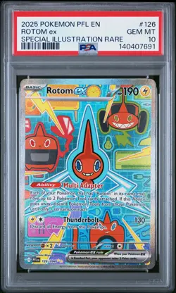 2025 POKEMON PFL EN-PHANTASMAL FLAMES SPECIAL ILLUSTRATION RARE ROTOM EX PSA 10 - Image 1