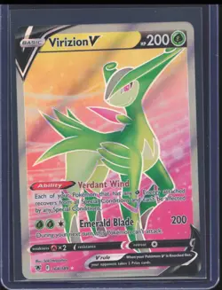 2022 Pokemon Sword & Shield Astral Radiance Virizion V #164/189 - Image 1