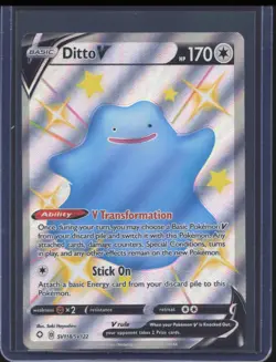 2021 Pokemon Sword & Shield Shining Fates Ditto V #SV118/SV122 Shiny Vault - Image 1