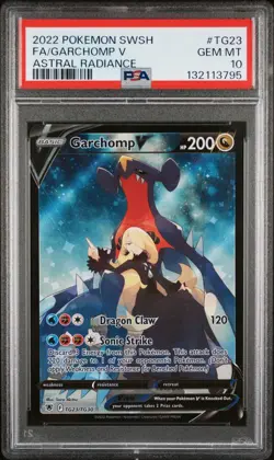 2022 Pokemon Sword & Shield Astral Radiance Garchomp V #TG23/TG30 Trainer PSA 10 - Image 1