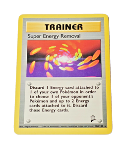 Pokemon TCG Super Energy Removal Trainer Base Set 2 108/130 WOTC 2000 Rare VTG - Image 1