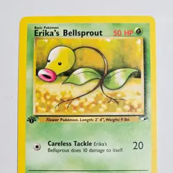 2000 Pokemon Gym Heroes Erika's Bellsprout 76/132 1st Edition WotC Vintage - Image 2