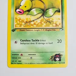 2000 Pokemon Gym Heroes Erika's Bellsprout 76/132 1st Edition WotC Vintage - Image 3