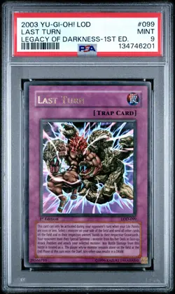Last Turn LOD-099 1st Edition Ultra Rare Yugioh PSA 9 *201 - Image 1
