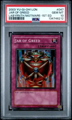 Jar Of Greed LON-047 1st Edition Super Rare Yugioh PSA 10 *212 - Image 1