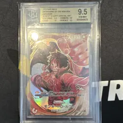 One Piece BGS 9.5 Monkey D Luffy SR 2023 ST01-012 1ST Anniversary Signature JPN - Image 1