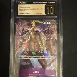 Bandai Jack One Piece CCG Holo Common ST04-008 CGC 10 Games Fest 23-24 - Image 1