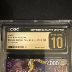 Bandai Jack One Piece CCG Holo Common ST04-008 CGC 10 Games Fest 23-24 - Image 3