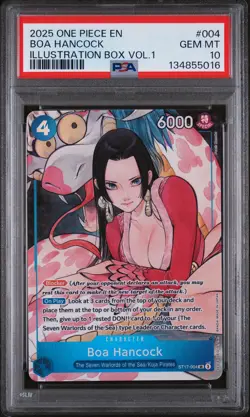 2025 ONE PIECE PROMOS ILLUSTRATION BOX VOL.1 #004 BOA HANCOCK PSA 10 - Image 1