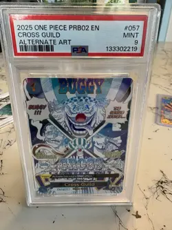Bandai Cross Guild OP09-057 Premium Booster Vol. 2 Alternate Art Foil Rare PSA 9 - Image 2