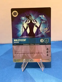 Maleficent - Uninvited (Alternate Art) 22/P1 Disney 100 Promos Holo Lorcana - Image 1