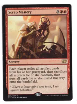Scrap Mastery Commander 2014 Regular Rare MTG Magic The Gathering NM 38/337 - Image 1