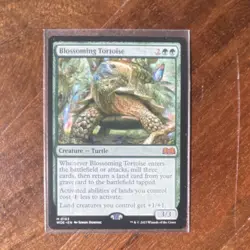 Blossoming Tortoise Creature Turtle Wilds of Eldraine Green Mythic Regular #163 - Image 1