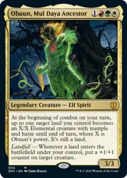 Obuun, Mul Daya Ancestor - Foil M MTG Commander: Zendikar Rising M/NM, Englis - Image 1