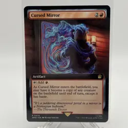 MTG Doctor Who Cursed Mirror x1 Extended Art Rare Red Artifact NM/M - Image 1