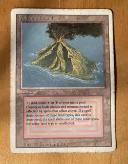 Volcanic Island Dual Land Magic the Gathering Revised Edition Regular - Image 1