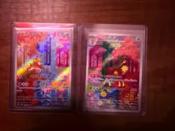 Deerling 165/162 & Sawsbuck 166/162 Illustration Rare Set Temporal Forces TEF EN - Image 1