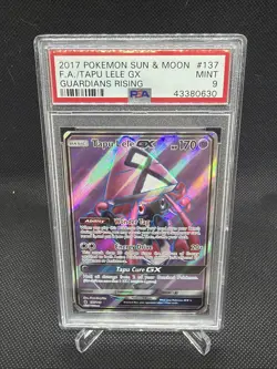2017 Pokemon Tapu Lele GX PSA 9 Guardians Rising #137 Sun Moon - Image 1