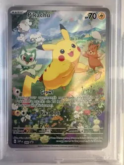 2024 Pokemon Paldea Adventure Chest Pikachu Promo #088 PSA 9 - Image 4