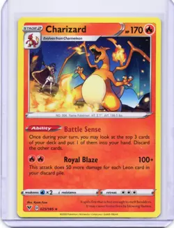 Charizard Pokemon TCG SWSH Vivid Voltage 025/185 Non-Holo Rare NRMT - Image 1