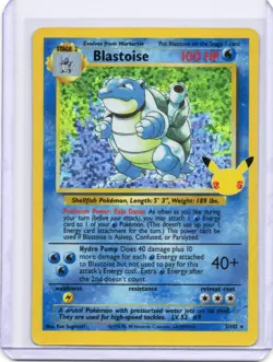 Blastoise Pokemon TCG Celebrations Classic Collection 2/102 Holofoil NRMT - Image 1