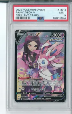 PSA 9 Sylveon V (87685024) - TG14/TG30 - Brilliant Stars Graded Pokemon - Image 1
