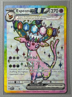 Pokemon Prismatic Evolutions Espeon ex 175 SVP175 Figure Collection Promo 6 - Image 1