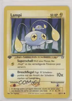 Chinchou German 1st Ed. Pokemon Neo Genesis #55 2000 - Image 1