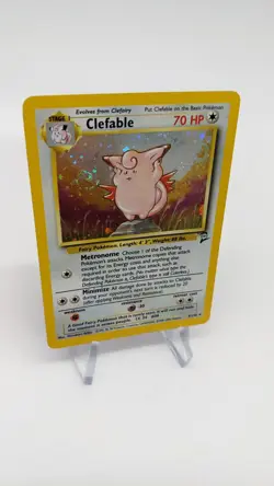 Vintage Pokemon - Clefable - 5/130 - Base Set 2 Holo - LP - Image 2
