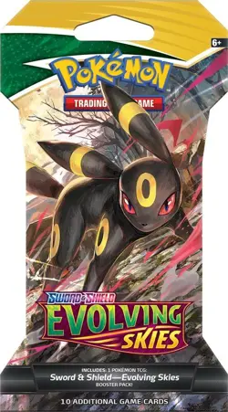 Pokemon SWSH07: Evolving Skies Sleeved Booster Pack Factory Sealed English - Image 1