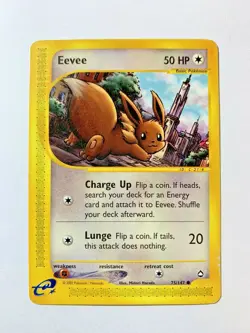 EEVEE - 75/147 - Aquapolis Set - Pokemon e-Card Series - Common - 2002 - LP - Image 1
