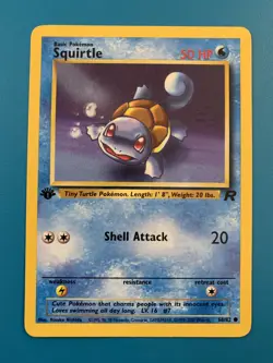 1st Edition Squirtle 68/82 Team Rocket Set Rare Vintage Pokemon Card - NM - Image 1
